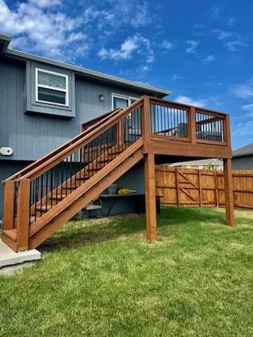 A newly finished deck.