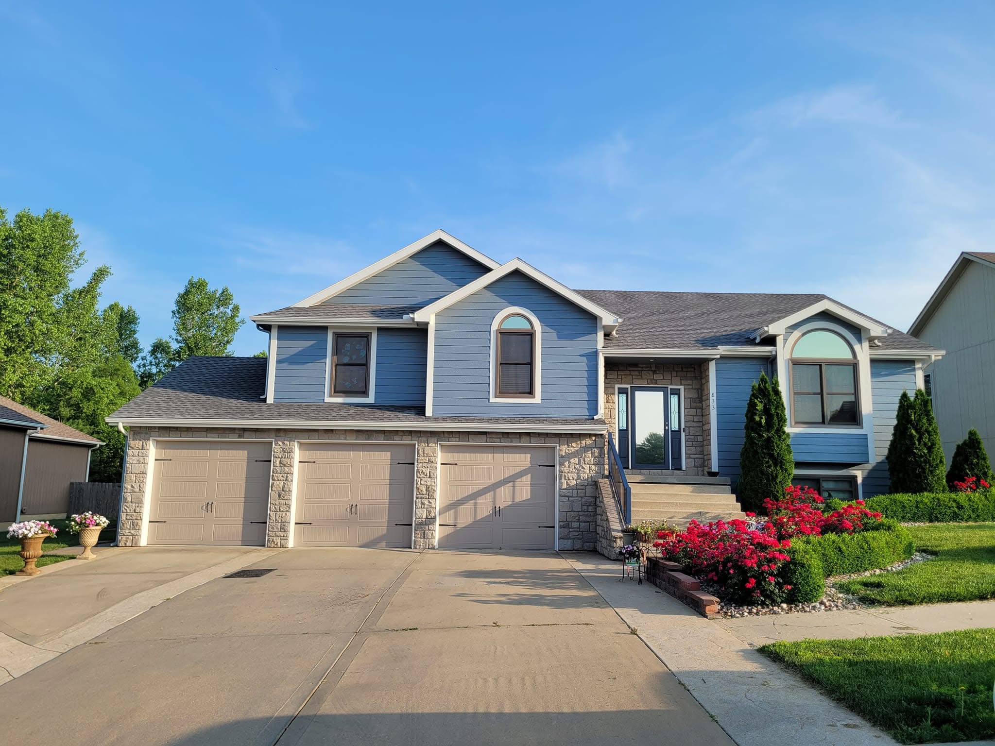 Exterior of a modern residential house.